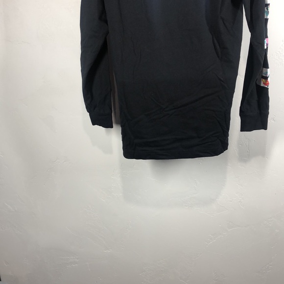 Pink Victoria’s Secret black dog logo pink floral long sleeve top size xs - Picture 8 of 10